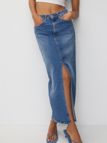 Pull&Bear Rock in Blau: Vorderseite