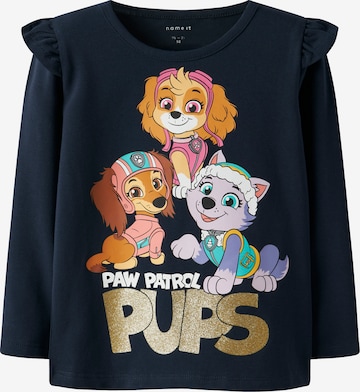 NAME IT Shirt 'NMFJABA PAW' in Blauw: voorkant
