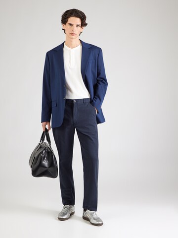 FARAH - Regular Calças chino 'NORWOOD' em azul