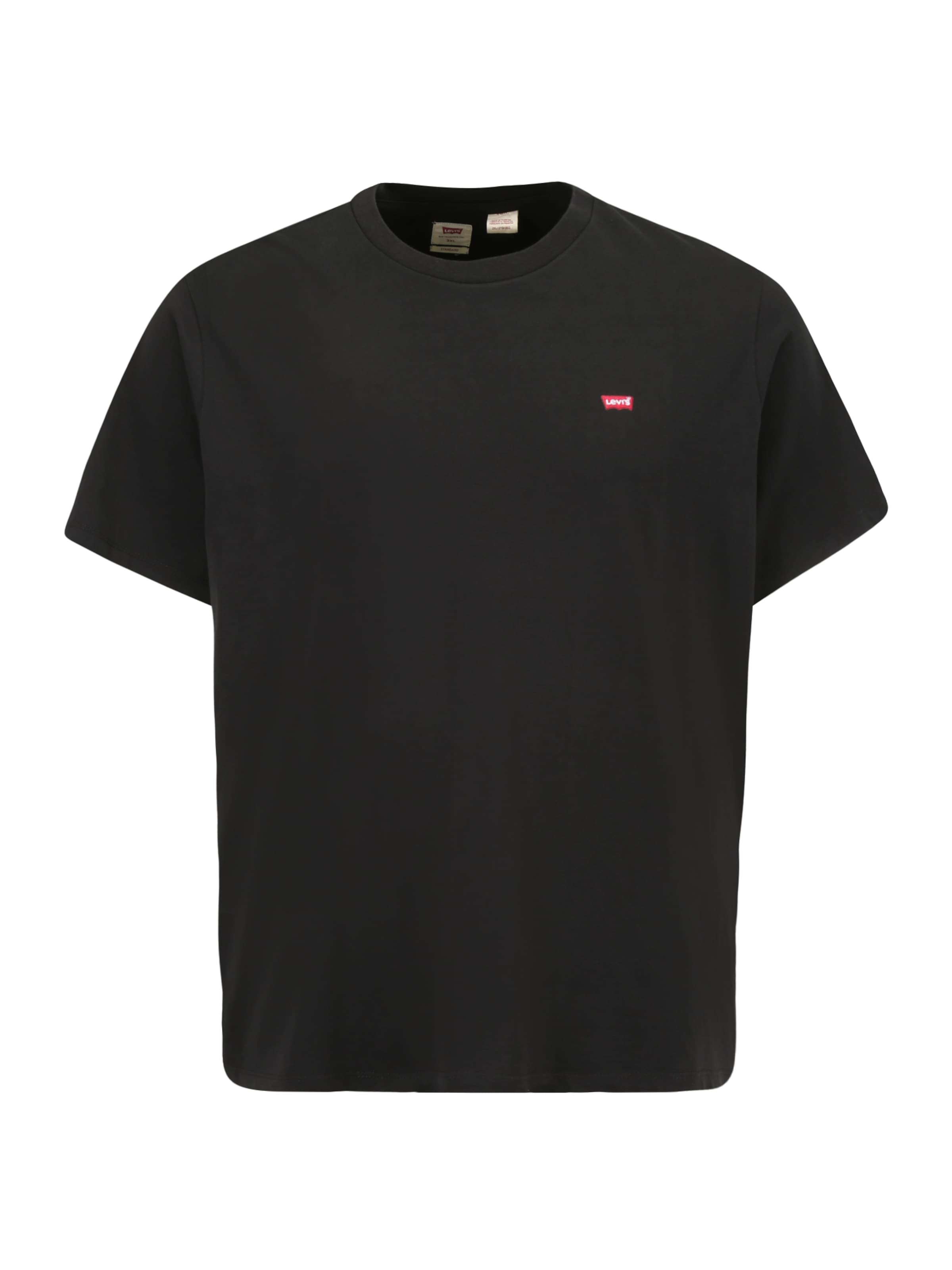 Levi's® Big & Tall - Camisa 'Big Original HM Tee' em preto: frente