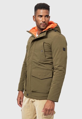 INDICODE JEANS Winter Parka 'Waters' in Green