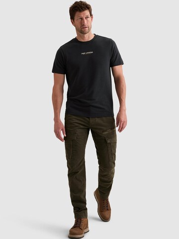 PME Legend T-shirt 'T-shirt with small artwork and waffle texture' i blå