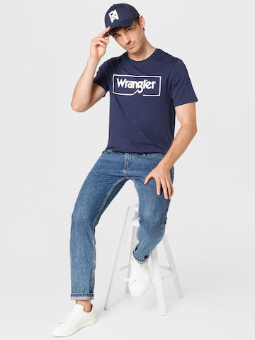 Maglietta 'FRAME' di WRANGLER in blu