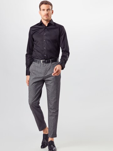 ETON Slim Fit Hemd 'Signature Twill' in Schwarz