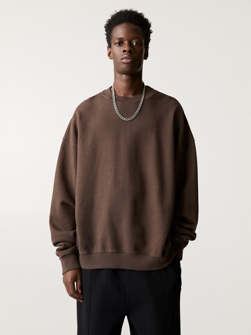 Sweat-shirt Pull&Bear en marron : devant
