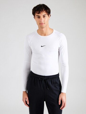 Maglia funzionale 'Pro' di NIKE in bianco: frontale
