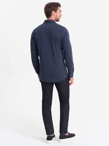 Ombre Regular fit Zakelijk overhemd 'OM-SHCS-0138' in Blauw