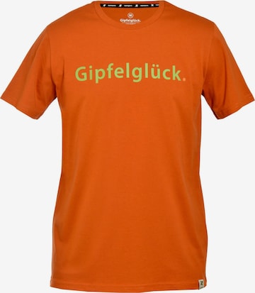 Gipfelglück Shirt 'Ben' in Orange: front
