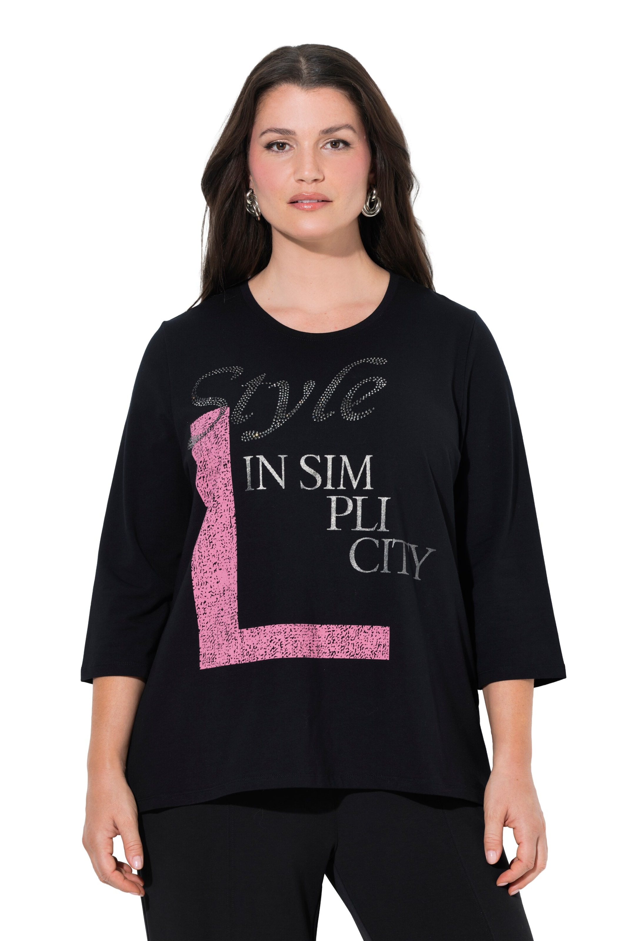 Ulla Popken Shirt in Black: front