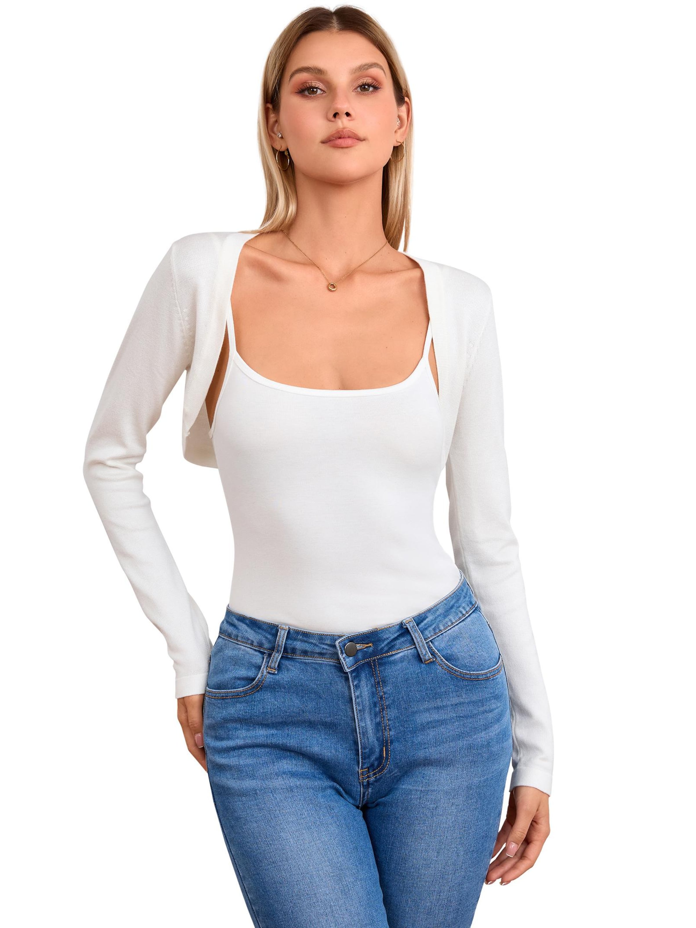 Yesfashion Bolero in White: front