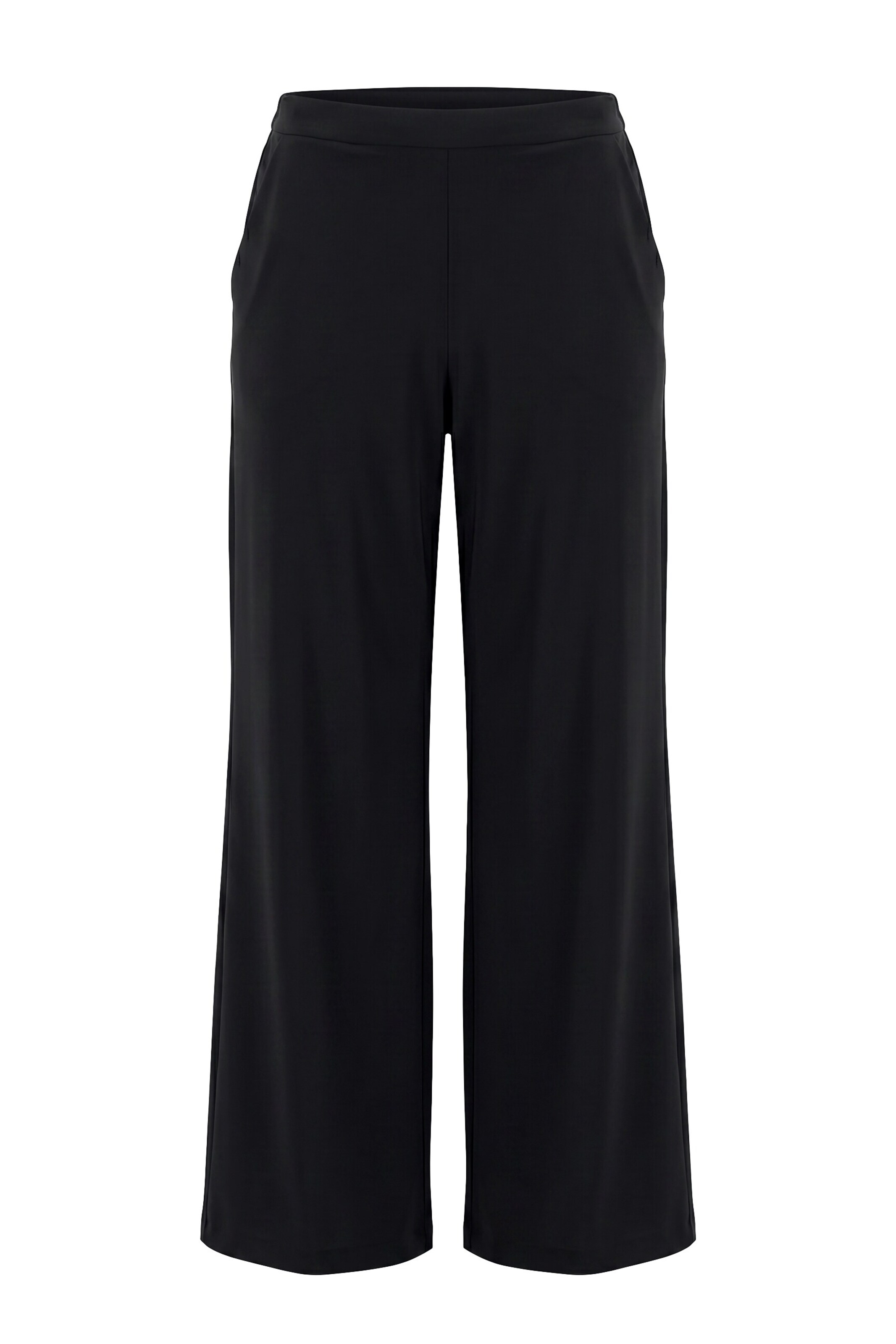 Ulla Popken Wide leg Trousers in Black: front