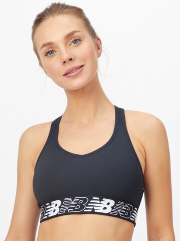 new balance - Soutien Bustier Soutien de desporto 'Pace' em preto: frente