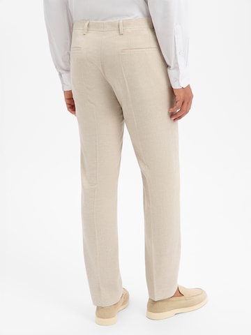 ROY ROBSON Slim fit Pleated Pants in Beige