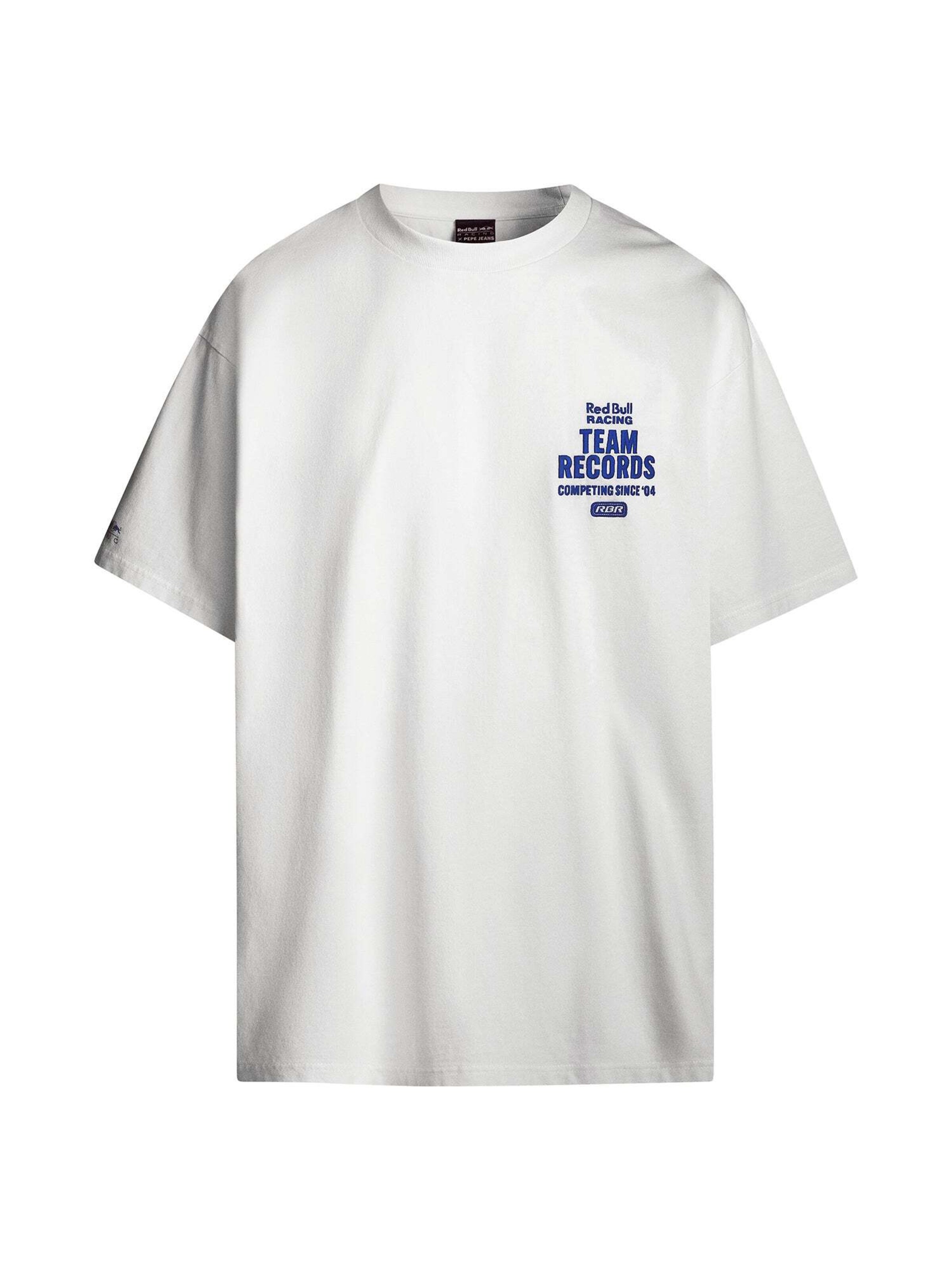 Red Bull Racing x Pepe Jeans Shirt 'Team Records' in White: front