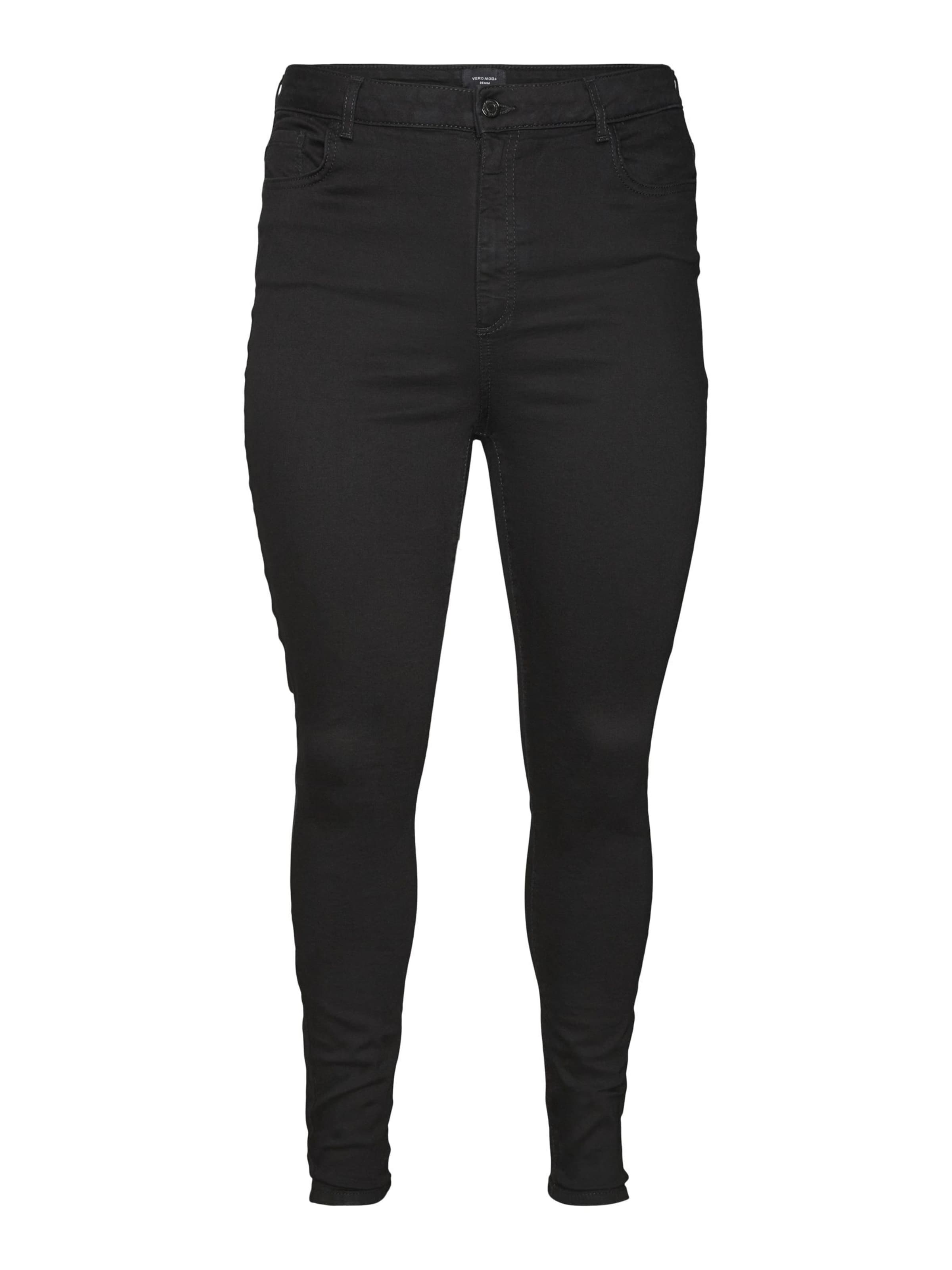 Vero Moda Curve Skinny Jeansy 'VMSandra' w kolorze czarny: przód