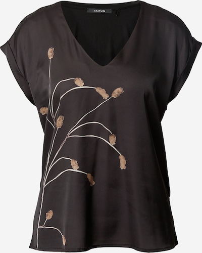 TAIFUN Μπλουζάκι σε χρυσοκίτρινο / μαύρο, Άποψη προϊόντος