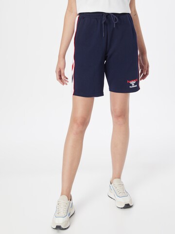 Regular Pantalon 'Durban' Hummel en bleu : devant