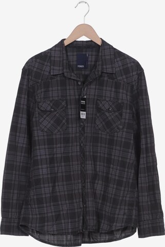 PIONEER Button Up Shirt in XXL in Grey: front