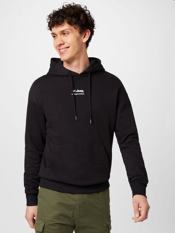 Sweat-shirt 'JEEP' JACK & JONES en noir : devant