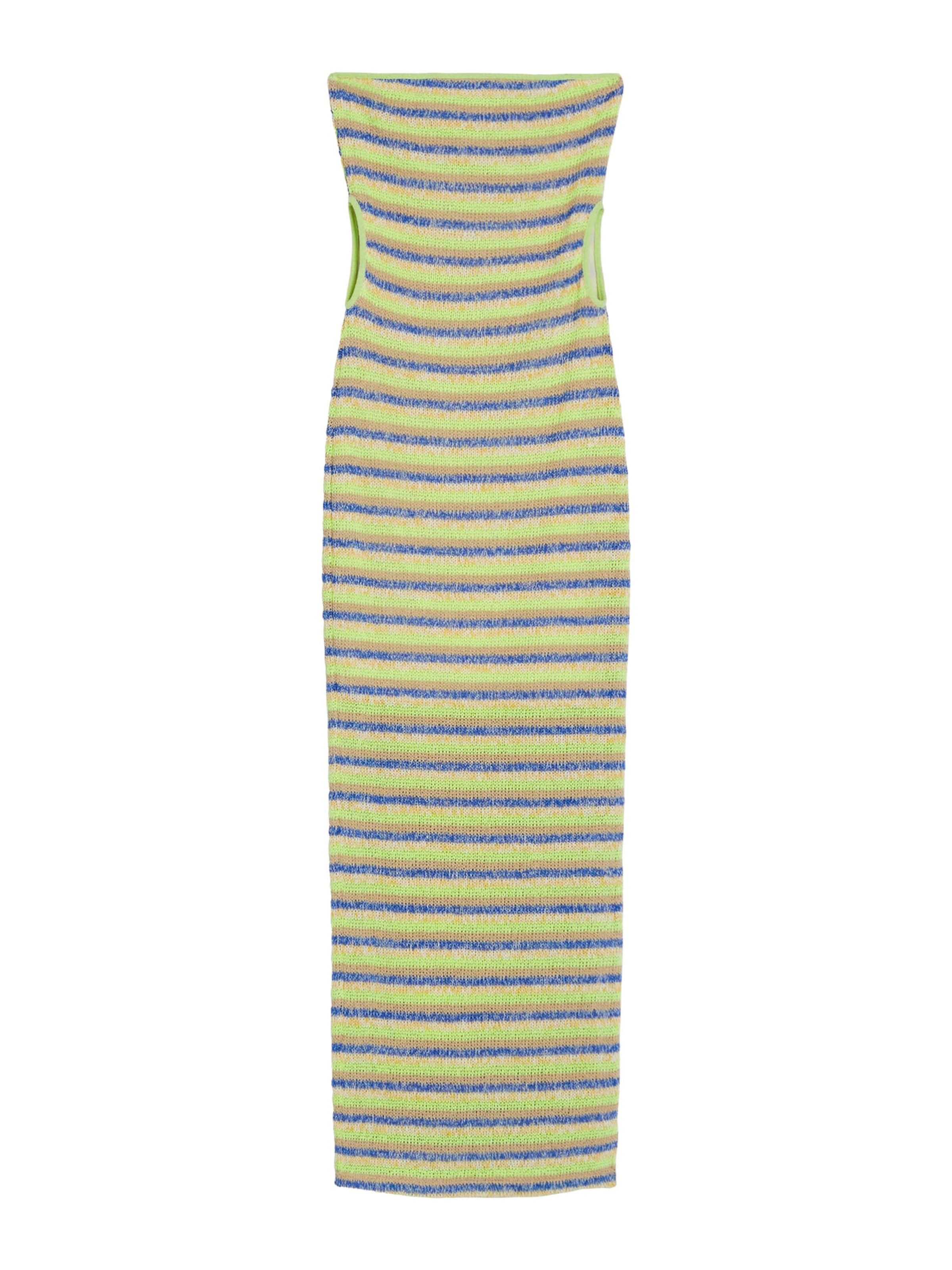 Robes en maille Bershka en vert : devant