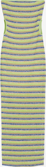Bershka Úpletové šaty ve velikosti XS - modrá / světle hnědá / světle zelená / bílá, Produkt