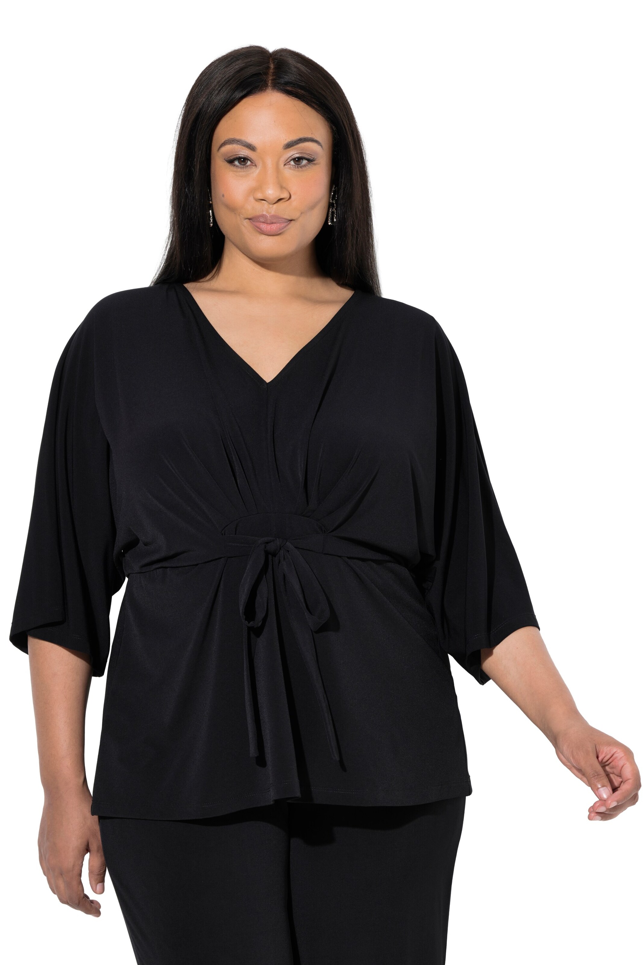 Ulla Popken Shirt in Schwarz: Vorderseite