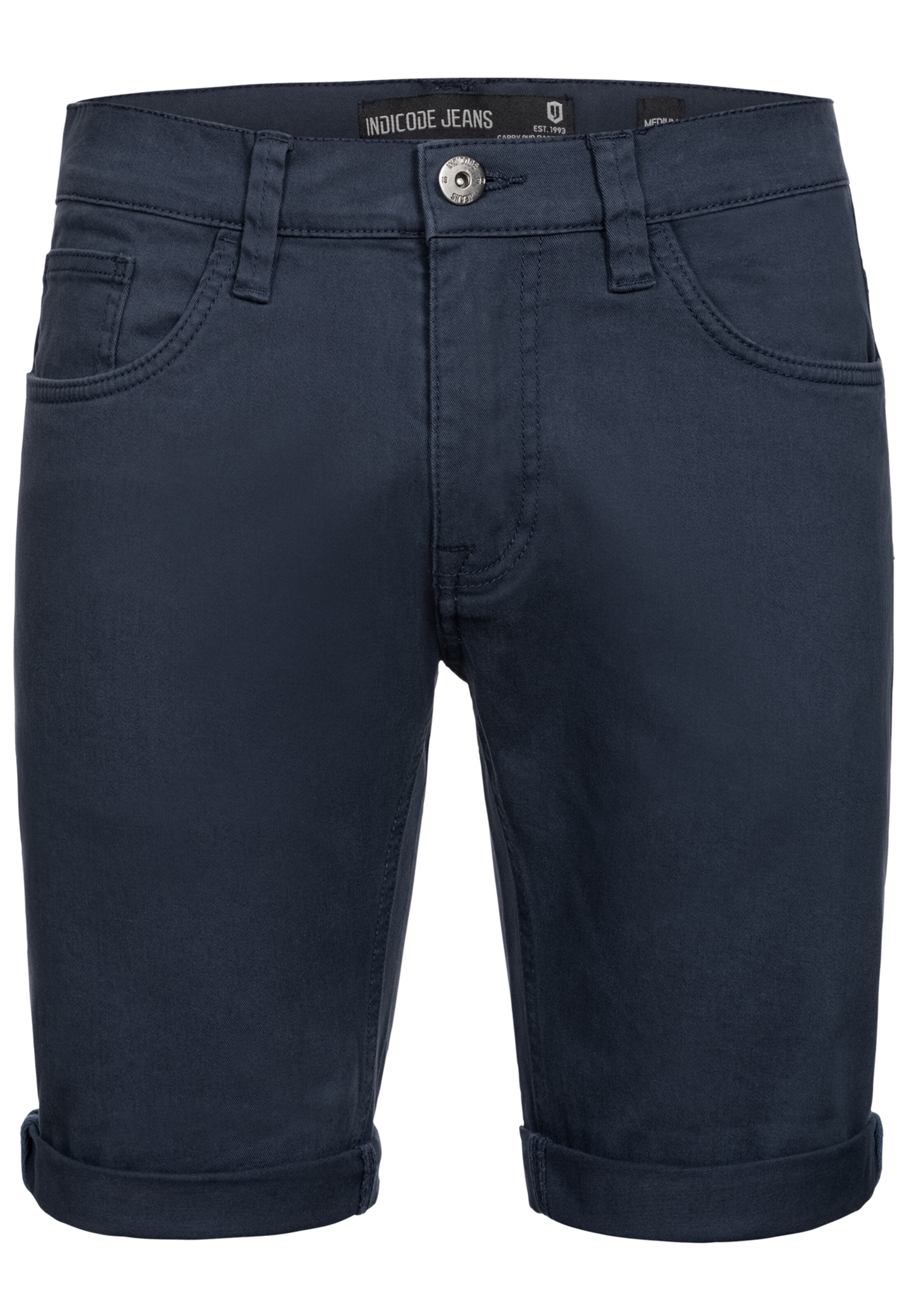 INDICODE JEANS Shorts 'Villeurbanne' in Blau: Vorderseite
