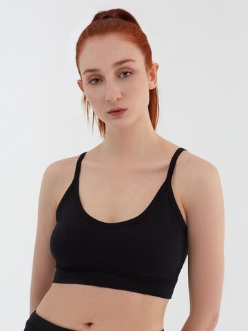 Albero Natur Klassisch BH 'Bio-Baumwoll-Bustier - 2er Pack'‌‌‌ in Schwarz