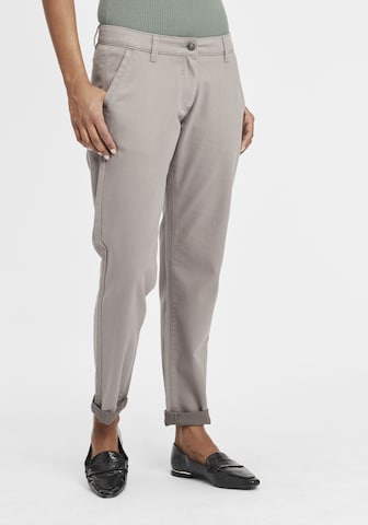 Oxmo Regular Chino Pants 'Doneta' in Grey: front