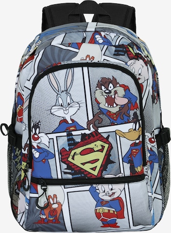 Warner Bros. Backpack 'Looney Tunes Super Tunes-Fan Fight 2.0 ' in Grey: front