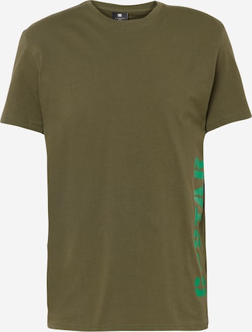 T-Shirt G-Star RAW en vert : devant