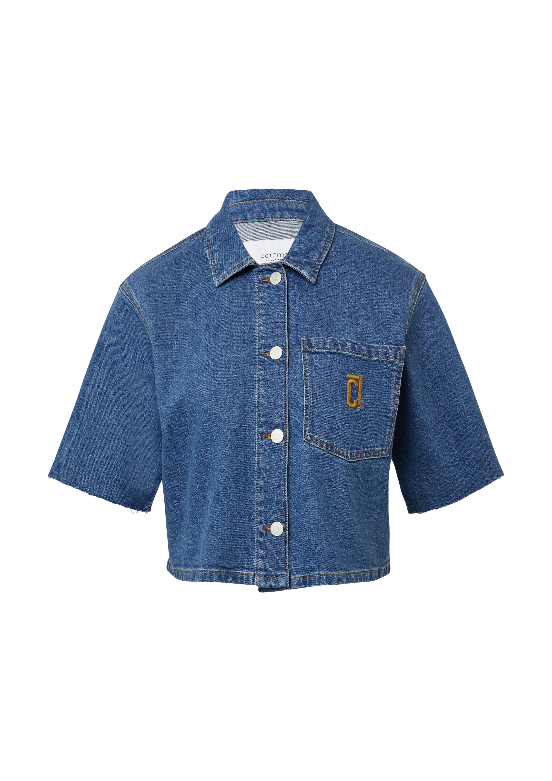 comma casual identity Blouse in Blauw: voorkant