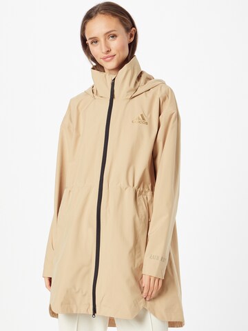 ADIDAS SPORTSWEAR Funktionsjacke 'Traveer' in Beige: predná strana