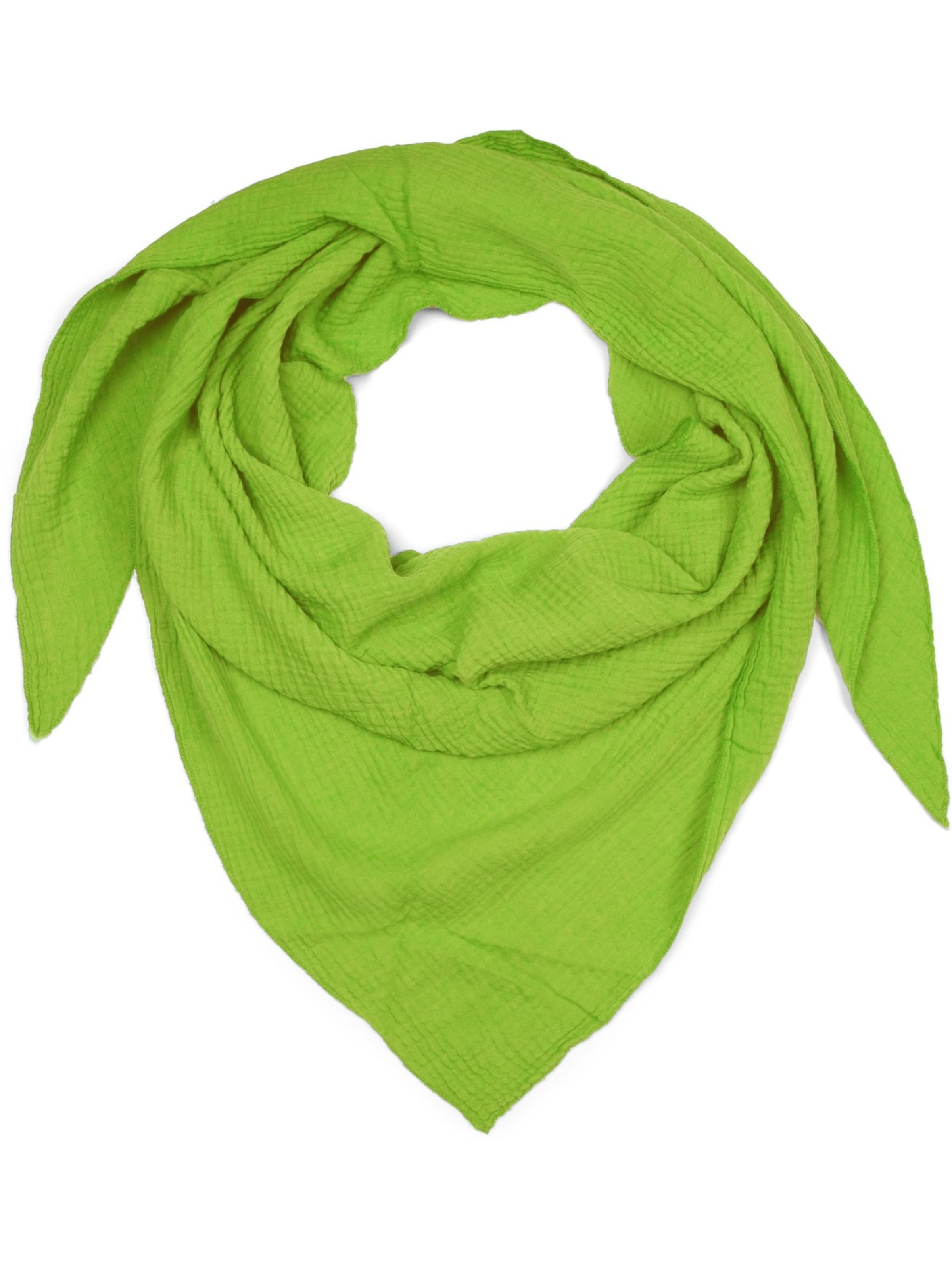 styleBREAKER Tuch 'Musselin Dreiecktuch Einfarbig'‌‌‌‌‌‌‌ in grün, Produktansicht
