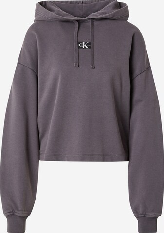 Sweat-shirt Calvin Klein Jeans en gris : devant