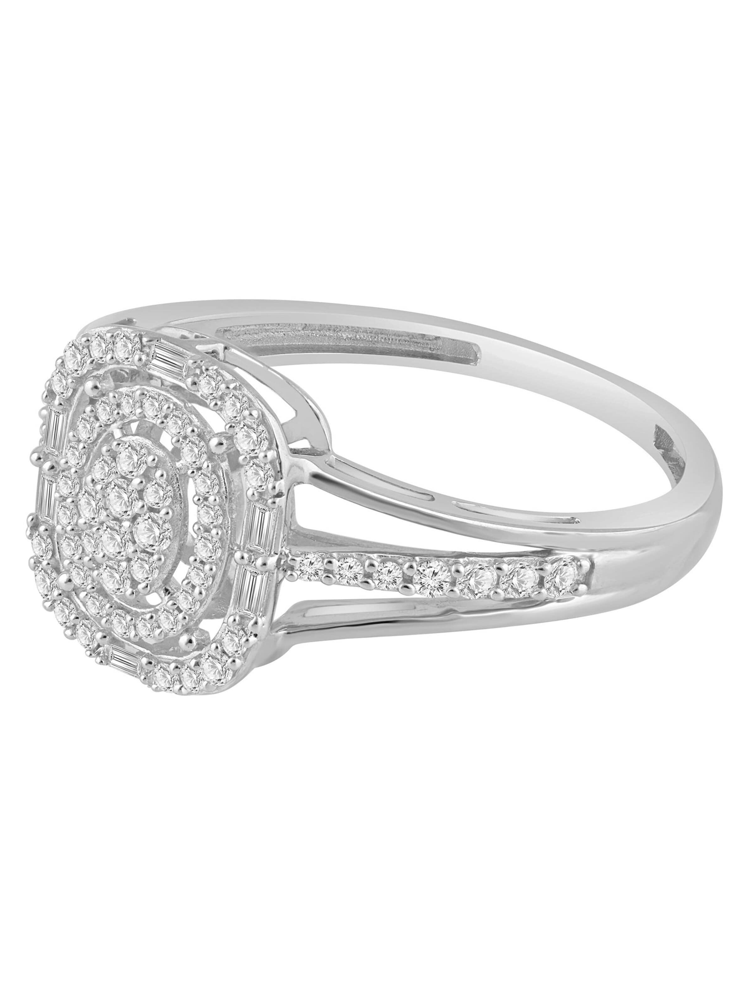 Diamant Exquis - Anillo 'Ring aus 375 Weißgold mit Diamant' en plata
