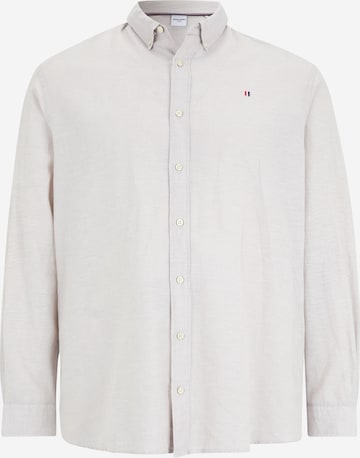 Jack & Jones Plus - Comfort Fit Camisa 'SUMMER' em branco: frente