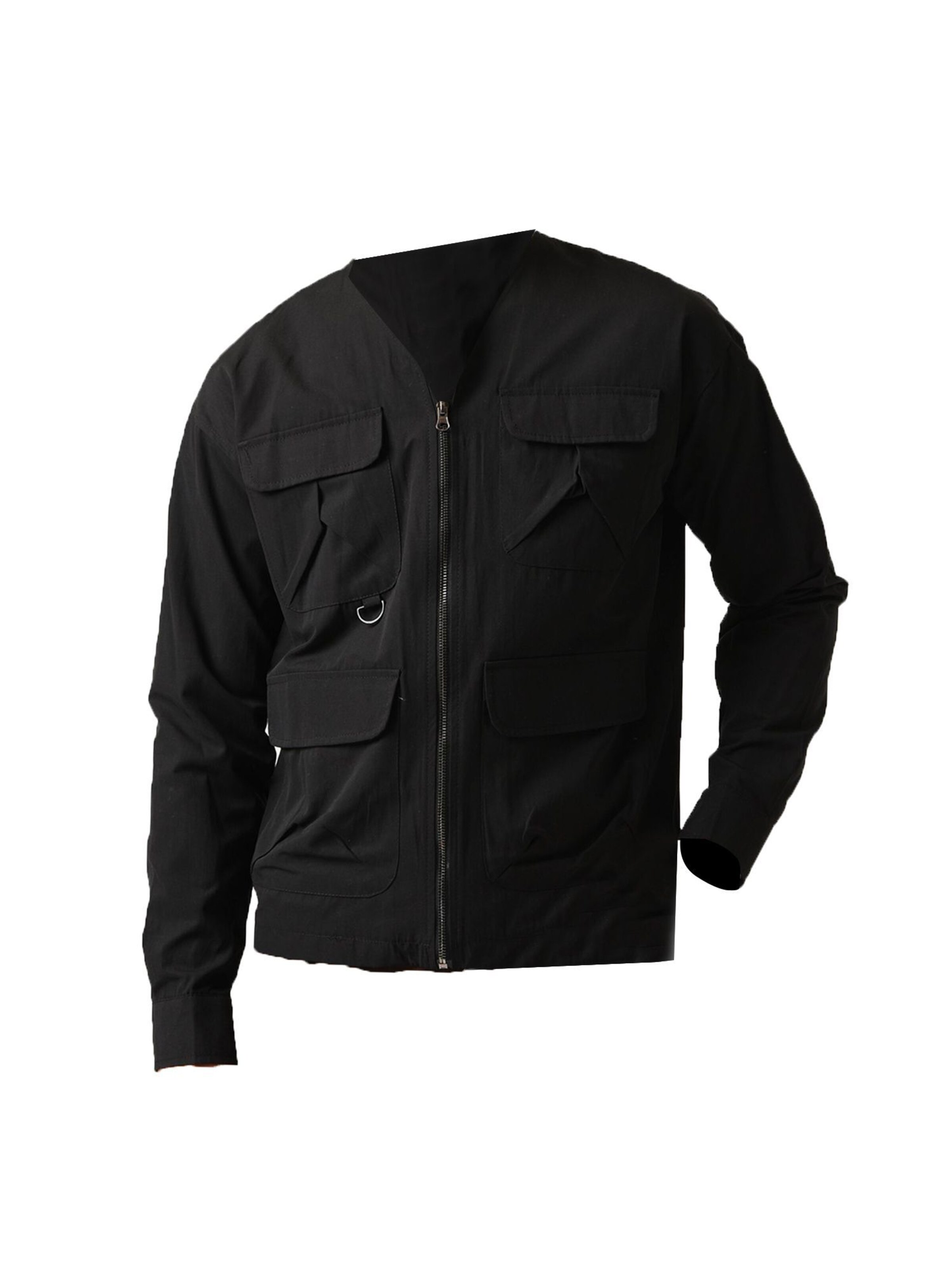 AntiochPrijelazna jakna - crna boja: prednji dio