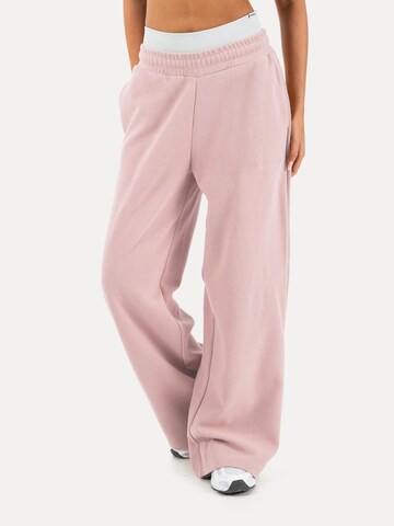 Smilodox Loosefit Broek in Roze: voorkant