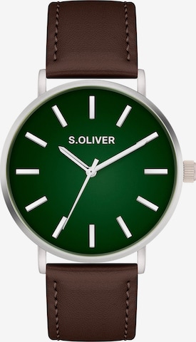 s.Oliver Analog Watch in Brown: front