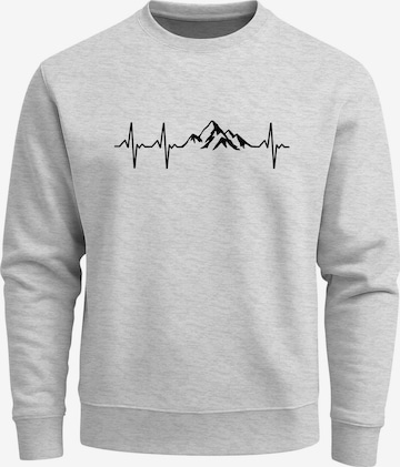 Neverless Sweatshirt 'Berg Herzschlag' in Grey: front