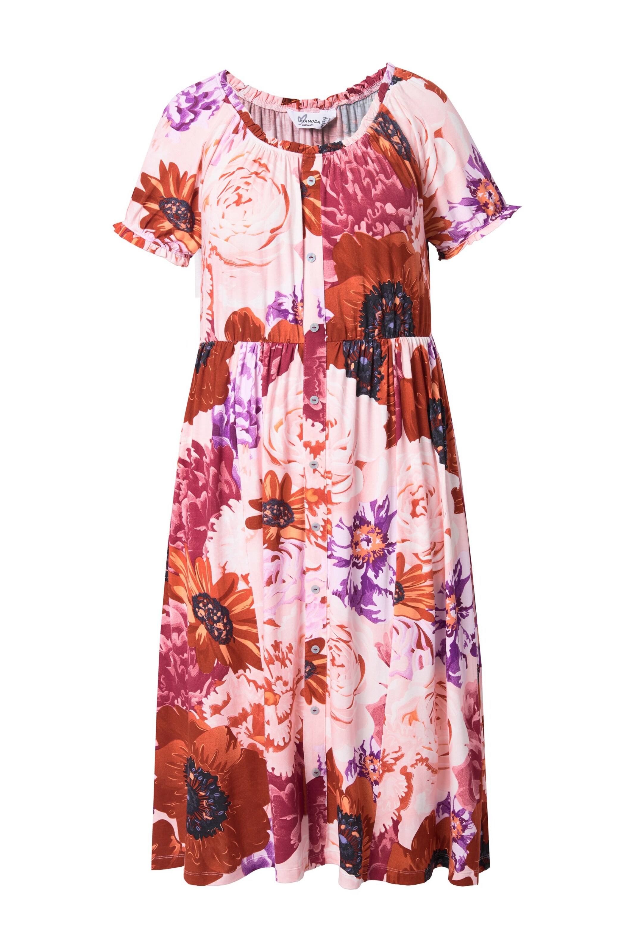 MIAMODA Jurk in Bruin: voorkant