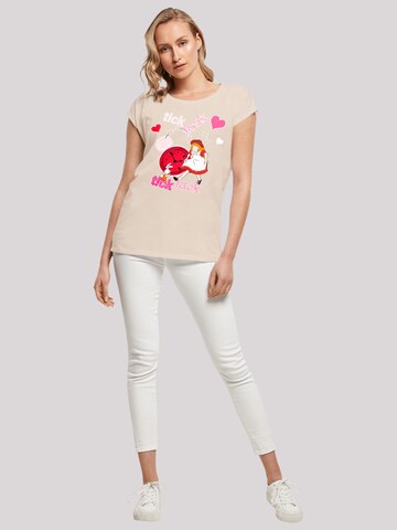 F4NT4STIC Shirt 'Alice im Wunderland Tick Tock' in Beige
