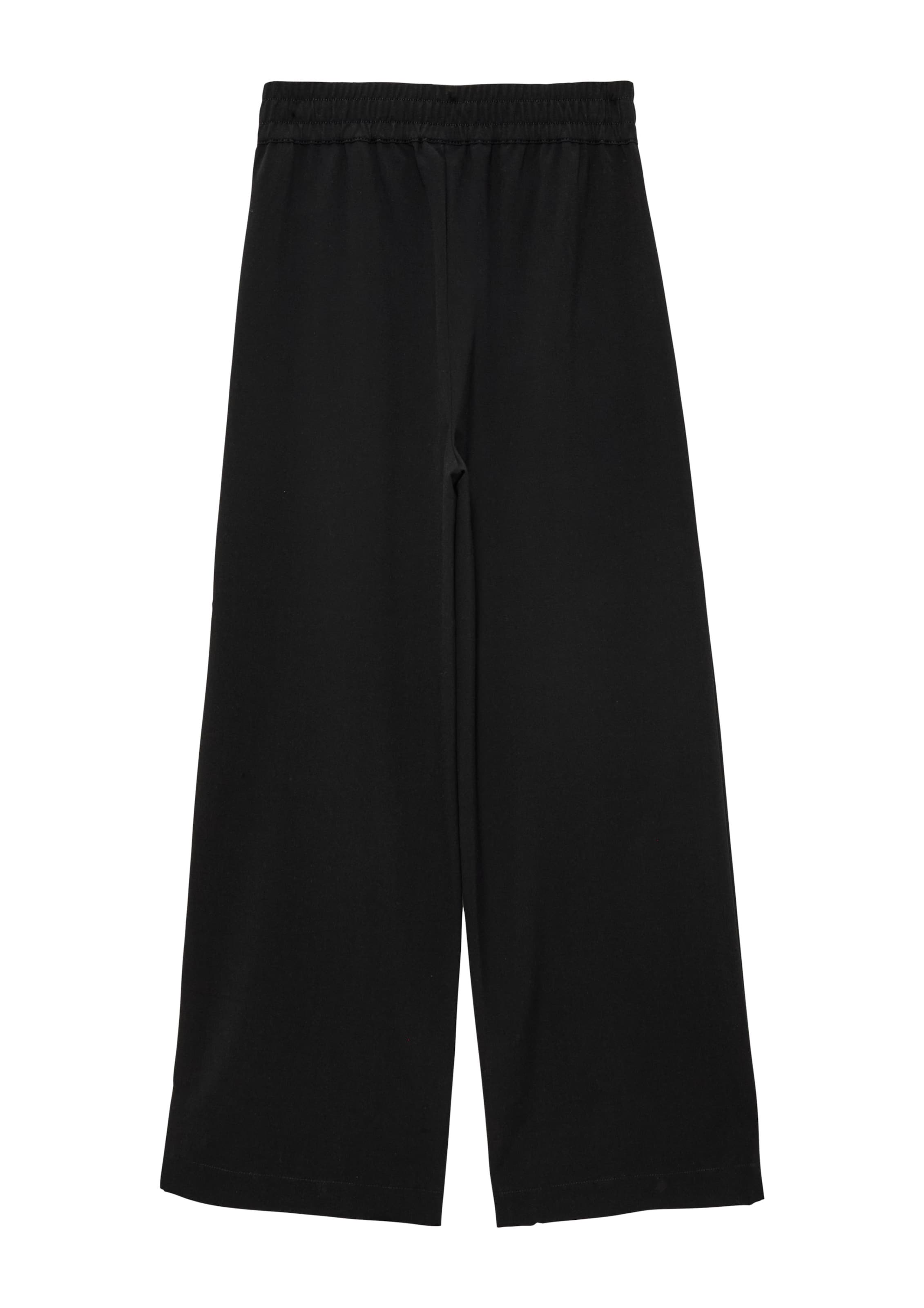 s.Oliver Wide Leg Hose in Schwarz