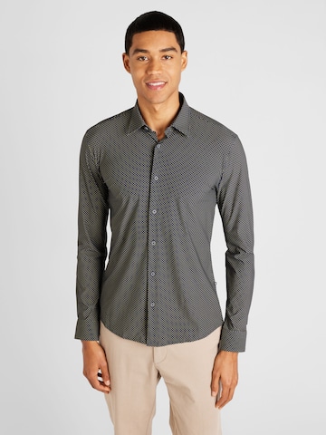 BOSS - Ajuste estrecho Camisa 'P-ROAN' en gris: frente