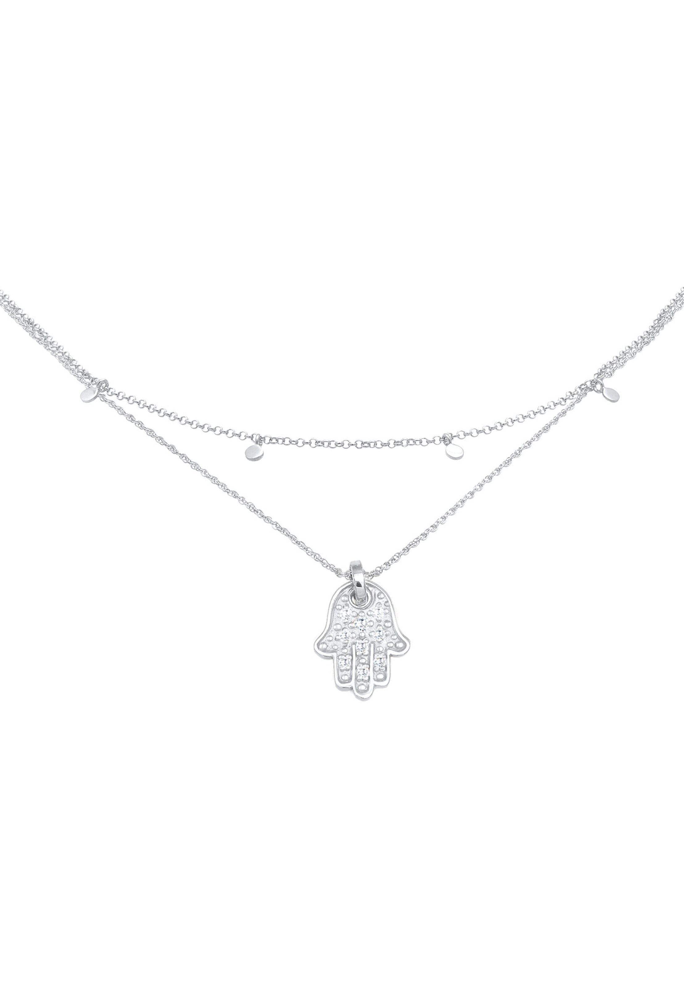 ELLI Necklace 'Hamsa Hand' in Silver