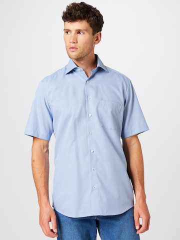 ETERNA Regular fit Button Up Shirt in Blue: front