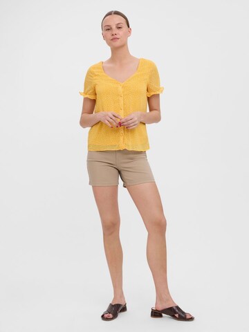 Chemisier 'Caro' VERO MODA en jaune