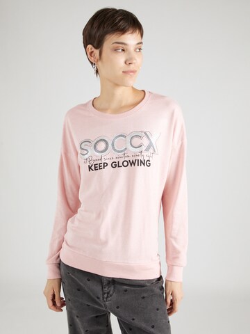 Soccx - Sudadera en rosa: frente