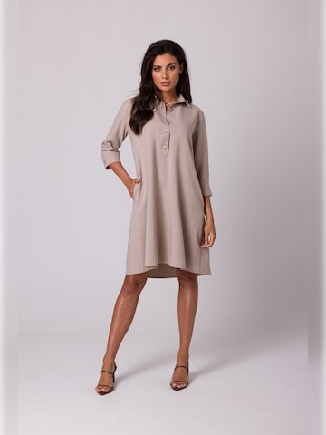 BeWear - Vestido camisero en beige